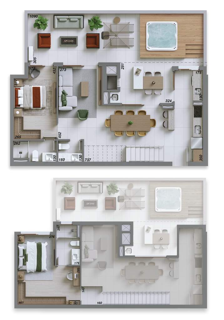 Planta 05 - 2 dorm 150,46m� - garden