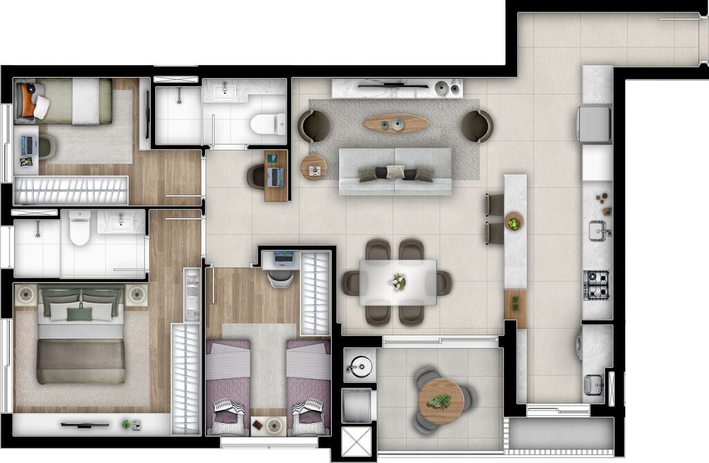 Planta 11 - 3 dorm 91,38m�