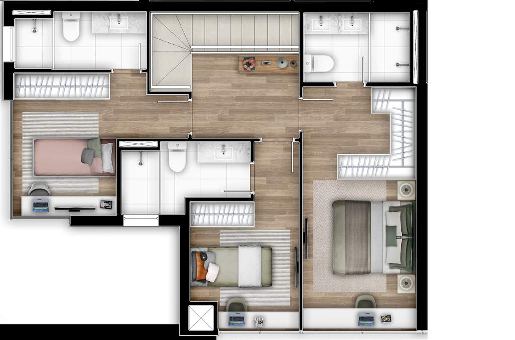 Planta 24 - 3 dorm 154,49m� - penthouse - superior