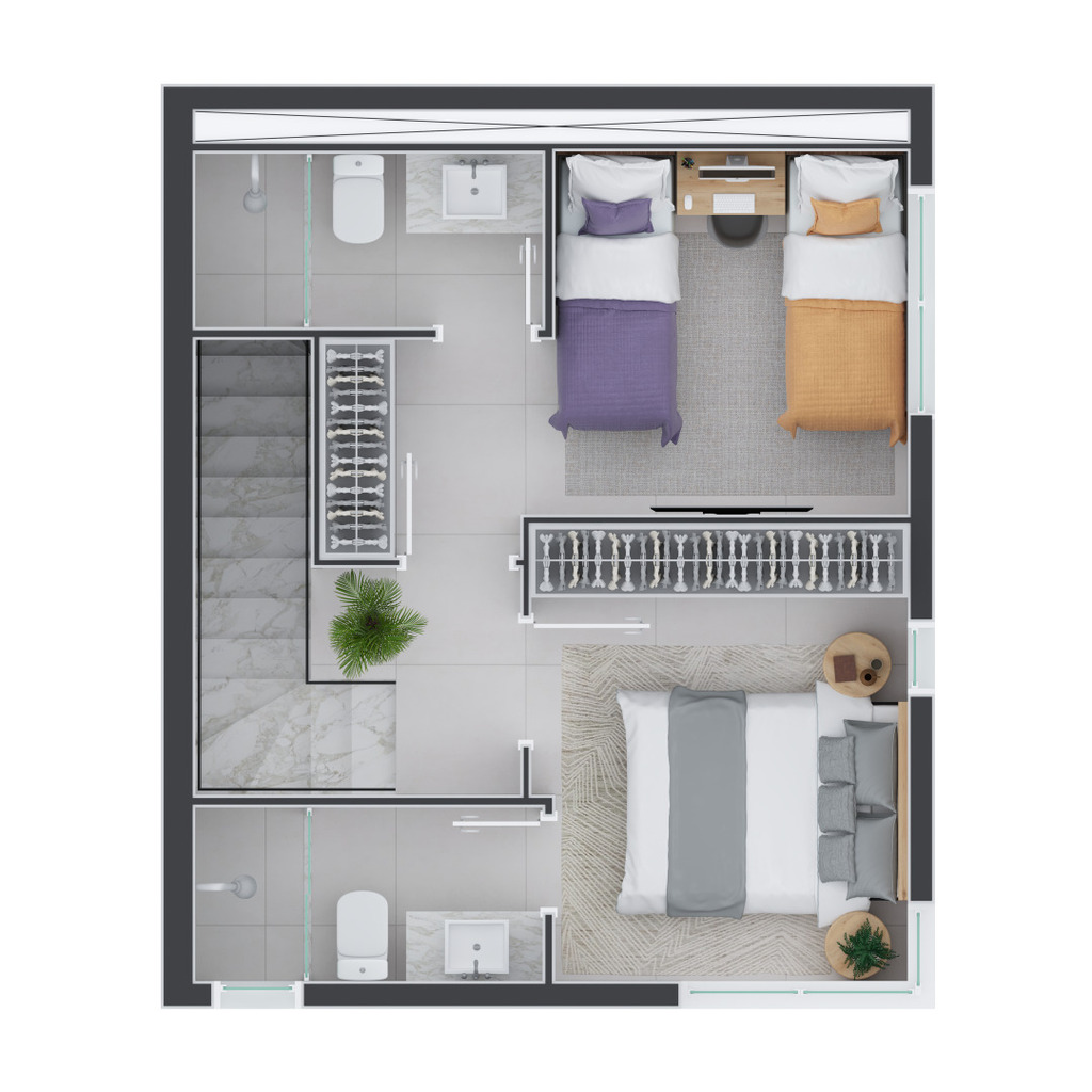 Planta 08 - 2 dorm 71 31m� - duplex - superior
