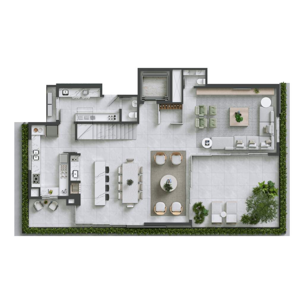 Planta 08 - 3 dorm 310m� - cobertura duplex - inferior