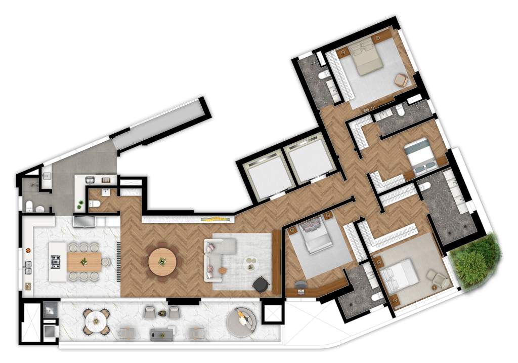 Planta 280 m² - 26º ao 47º