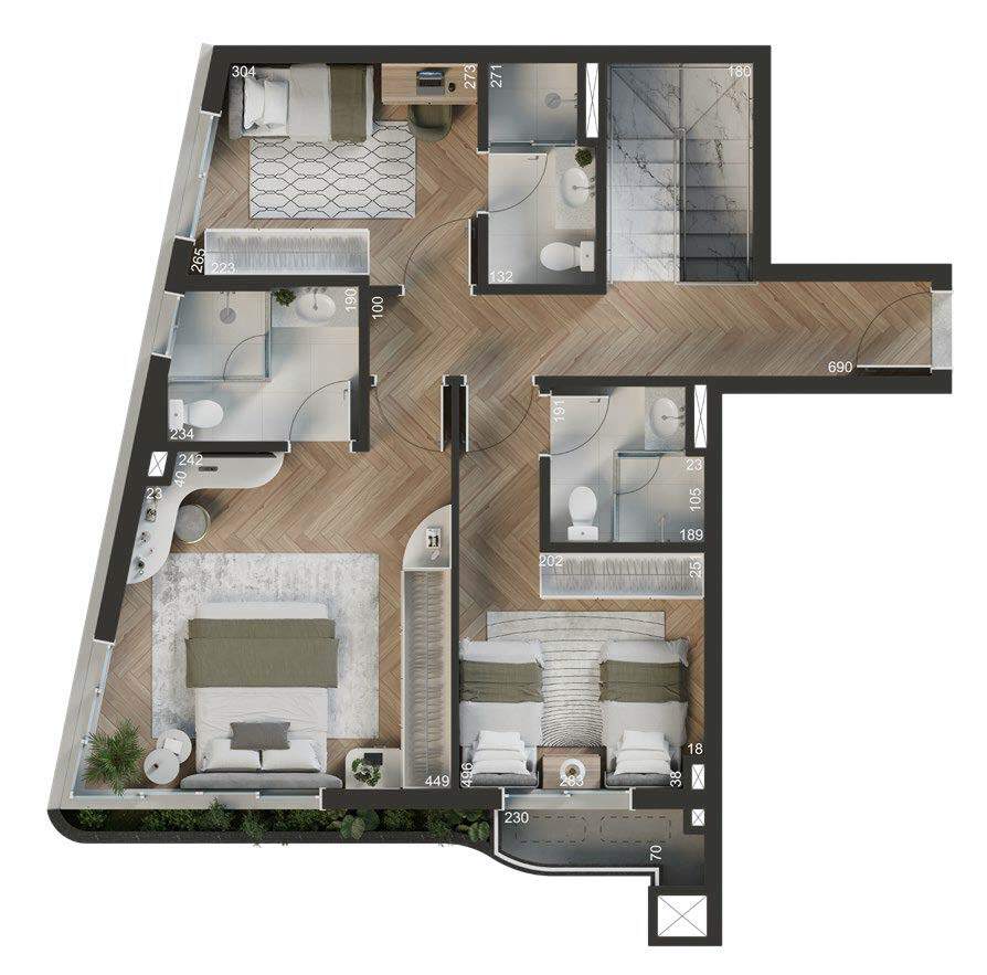 Planta 10 - 3 dorm 161m� - duplex - superior