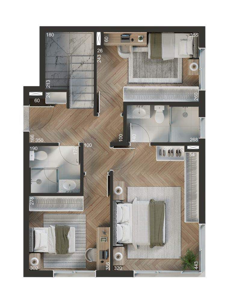 Planta 08 - 3 dorm 136m� - duplex - superior