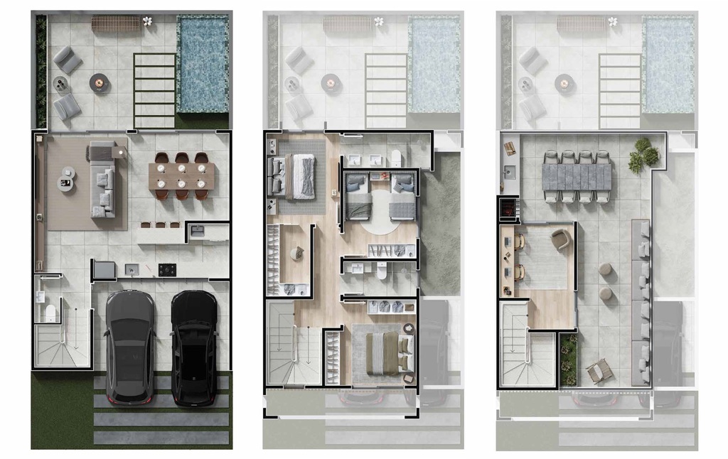Planta 02 - 3 dorm 198m�