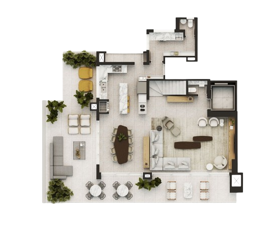 Planta 09 - 3 dorm 215,18m² - duplex - inferior