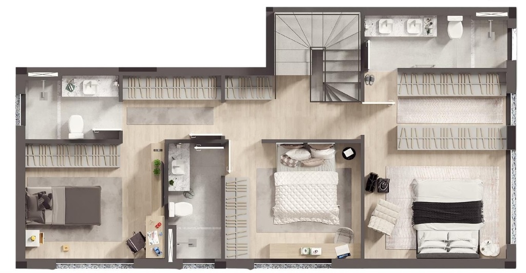 Planta 07 - 3 dorm 210 33m� - cobertura duplex - superior