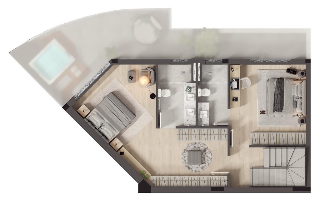 Planta 05 - 2 dorm 169 70m� - cobertura duplex - superior