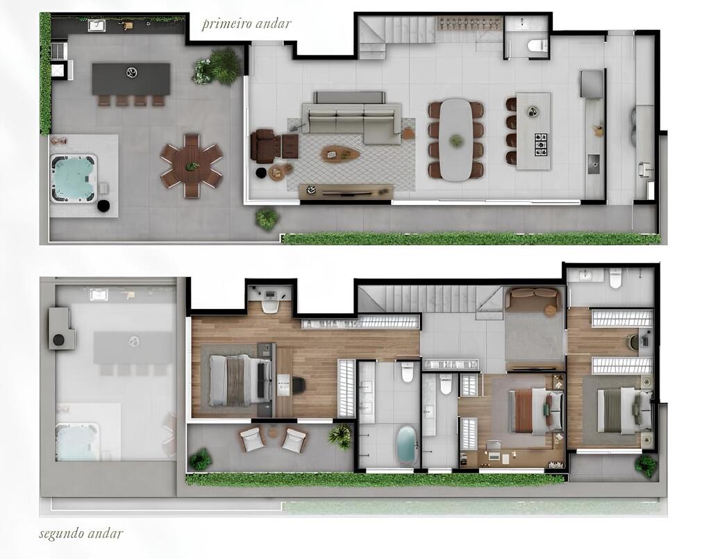 Planta 06 - 3 dorm 249,75m� - cobertura duplex