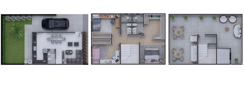 Planta 01 - 3 dorm 122m�
