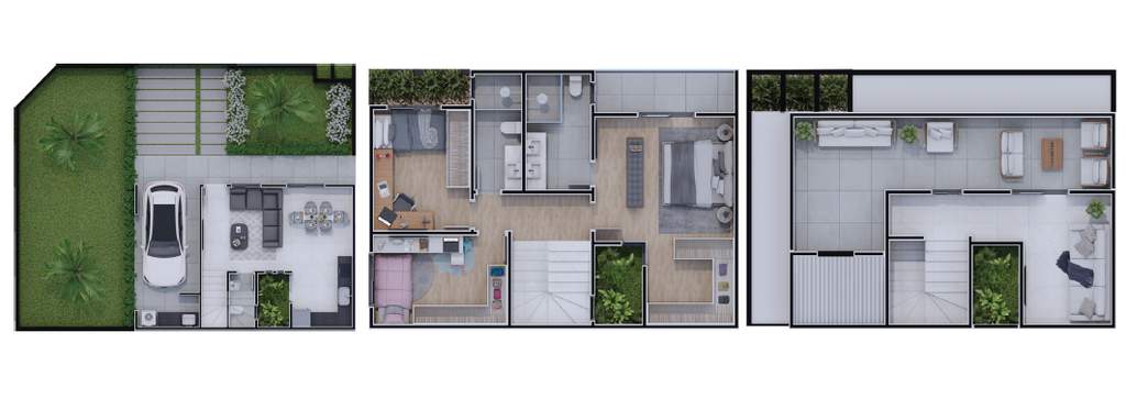 Planta 03 - 3 dorm 145m�