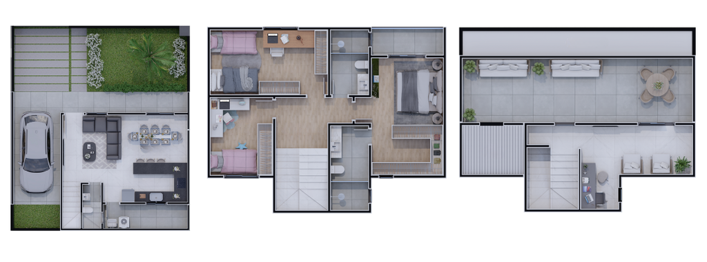 Planta 04 - 3 dorm 156m�