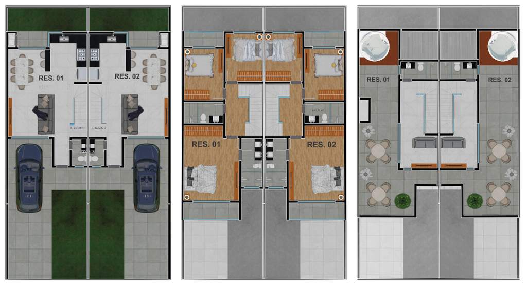 Planta 03 - 3 dorm 191m²
