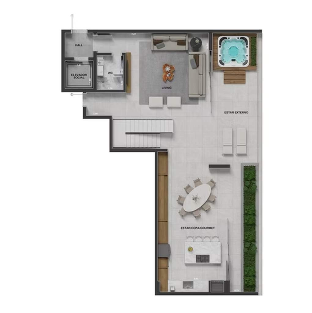 Cobertura final 4 - 3 dorm 292m� - duplex superior
