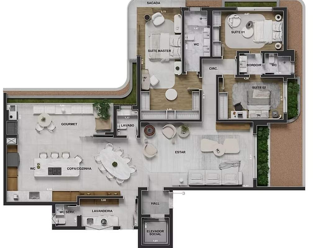 Planta final 3 - 3 dorm 181m�