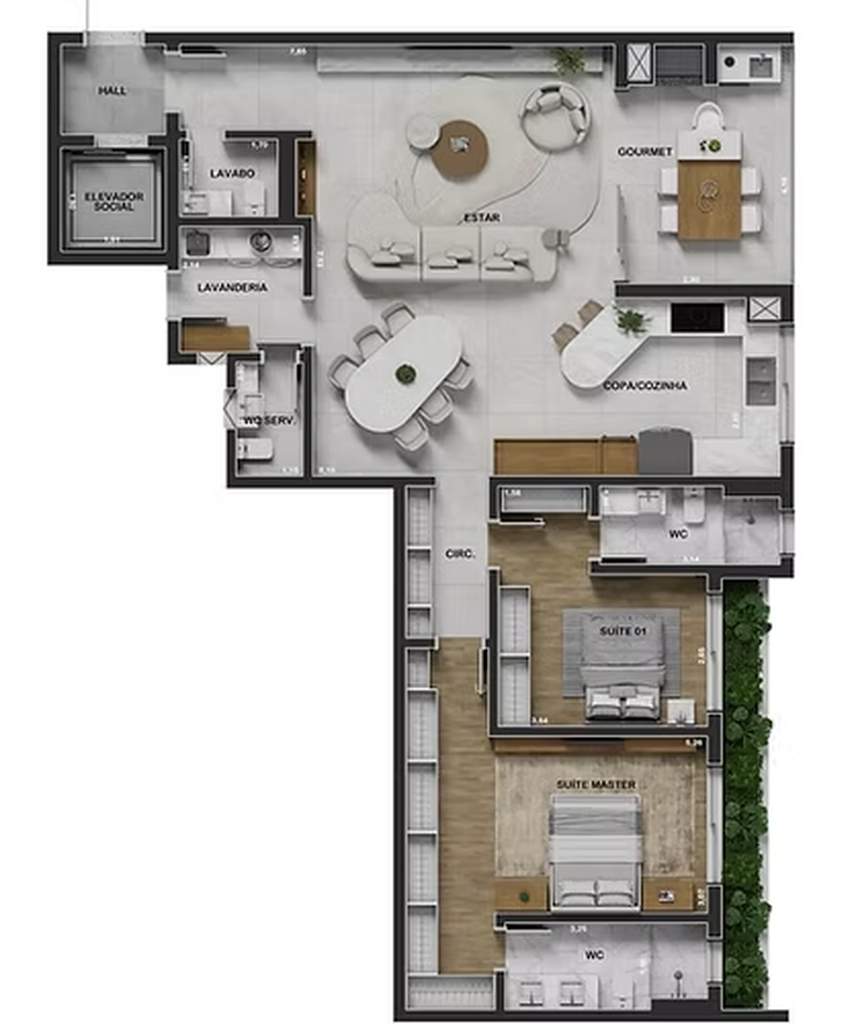 Planta final 04 - 2 dorm 139m�