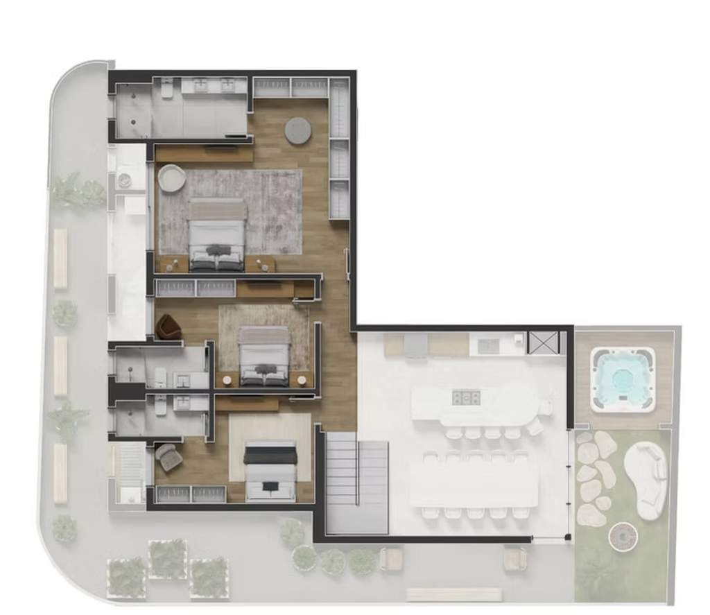Garden 4 - 4 dorm 359m� duplex superior