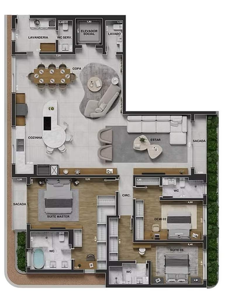 Planta final 05 - 3 dorm 193m�