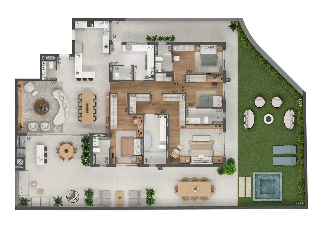 Planta 24 - 4 dorm 408m� - garden
